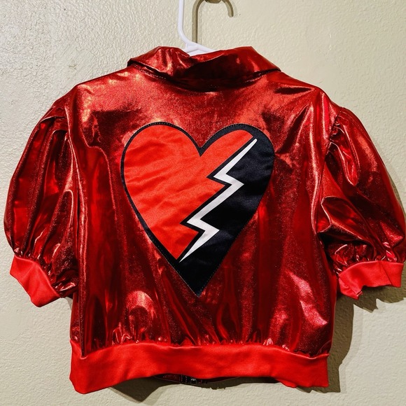 Usher Jackets & Blazers - The Rise Of Red Heart Jacket Metallic Red Cropped Costume Euro Size 140/ Us XS/S